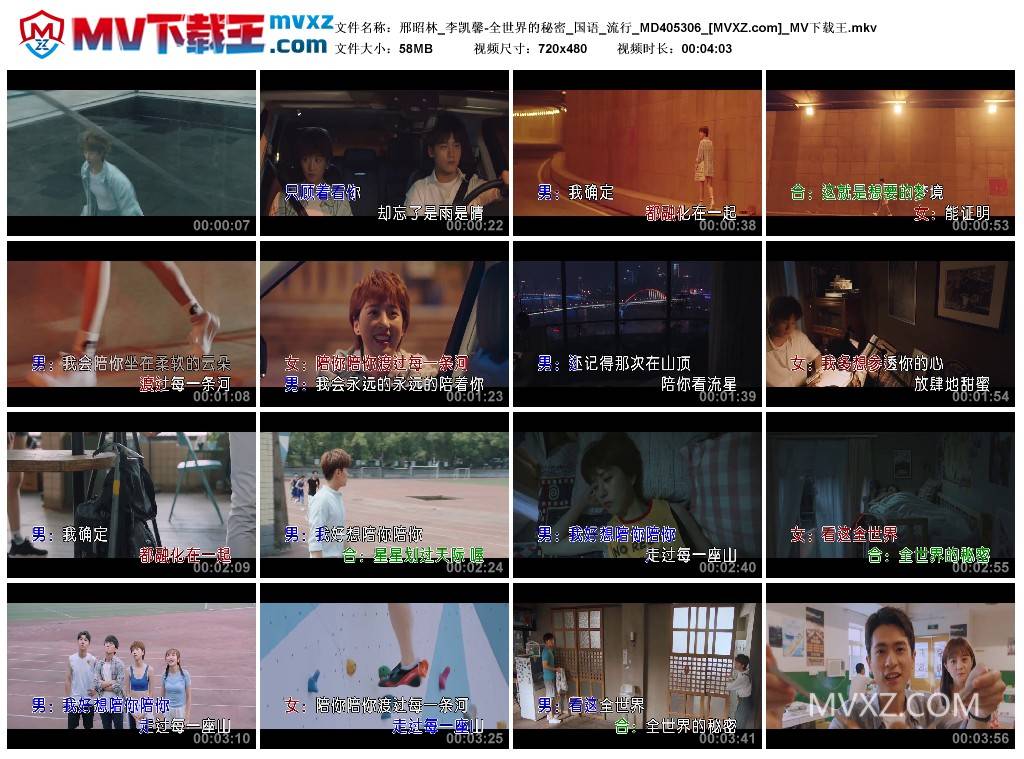 邢昭林_李凯馨-全世界的秘密_国语_流行_MD405306